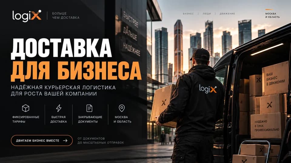 Курьерская доставка для юридических лиц в Москве — logiX