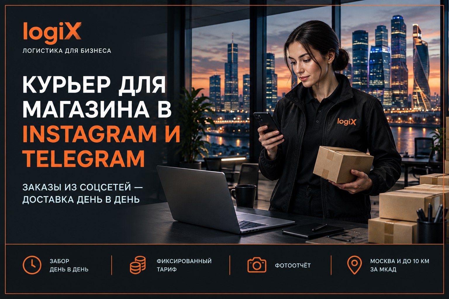 Курьер для интернет-магазина в Instagram и Telegram